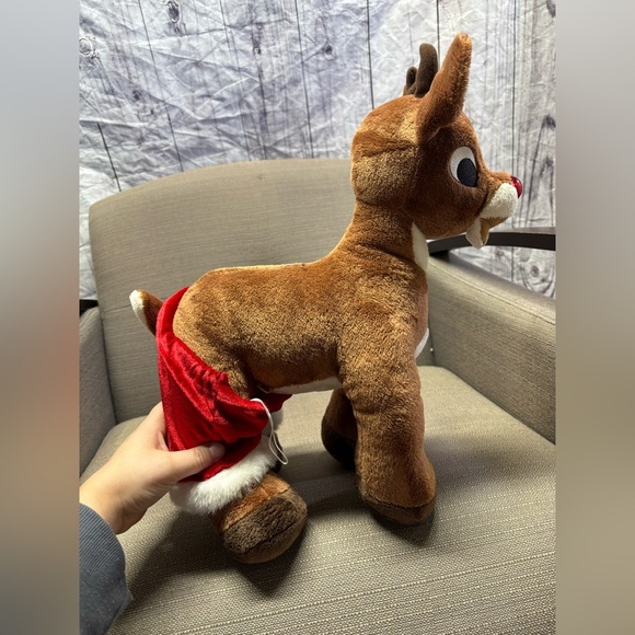 Build A Bear Workshop Light up Battery Operated Rudolf Red nose Reindeer Plush - Picture 5 of 5
